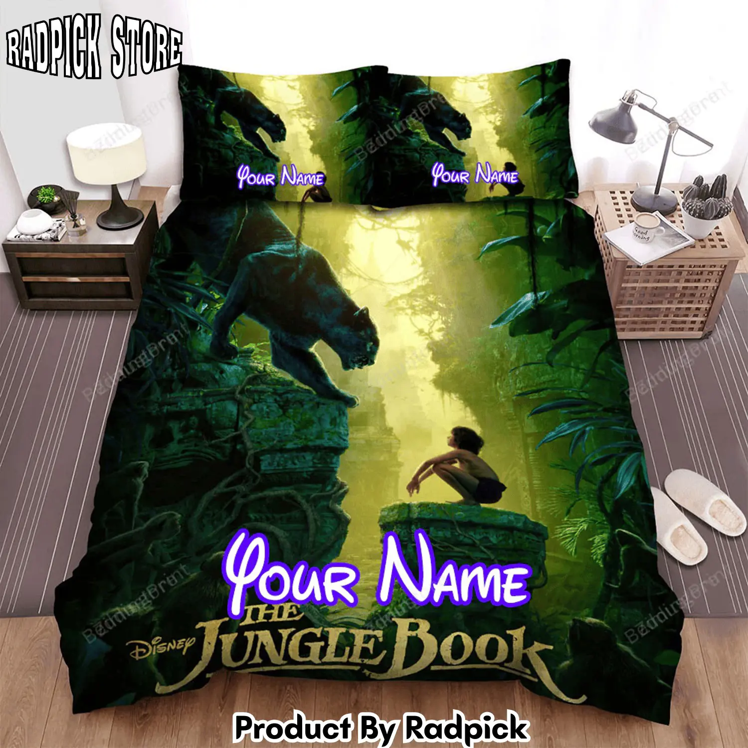 Radpick the jungle book movie poster 2 bed sheets duvet cover personalized name bedding sets rp3271168